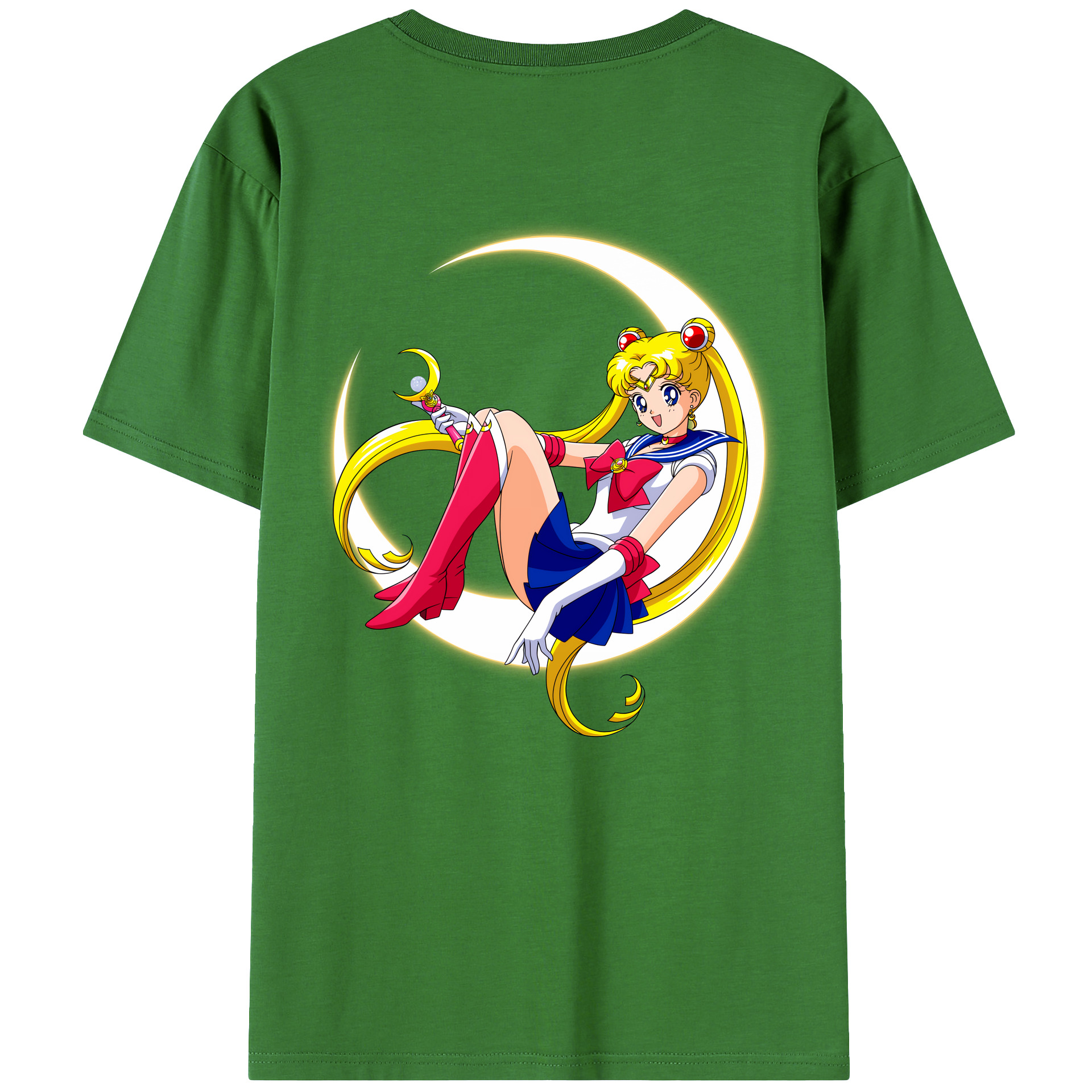 （画像用） 美少女戦士セーラームーン 月野 うさぎ つきの うさぎ Sailor Moon Tsukino Usagi レディース半袖Tシャツ(バックプリント)